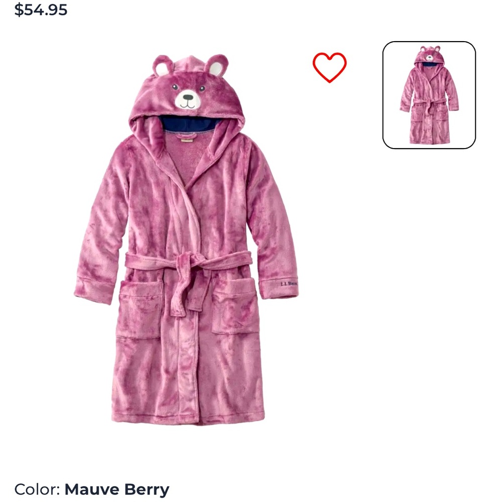 LL Bean bath robe 4T